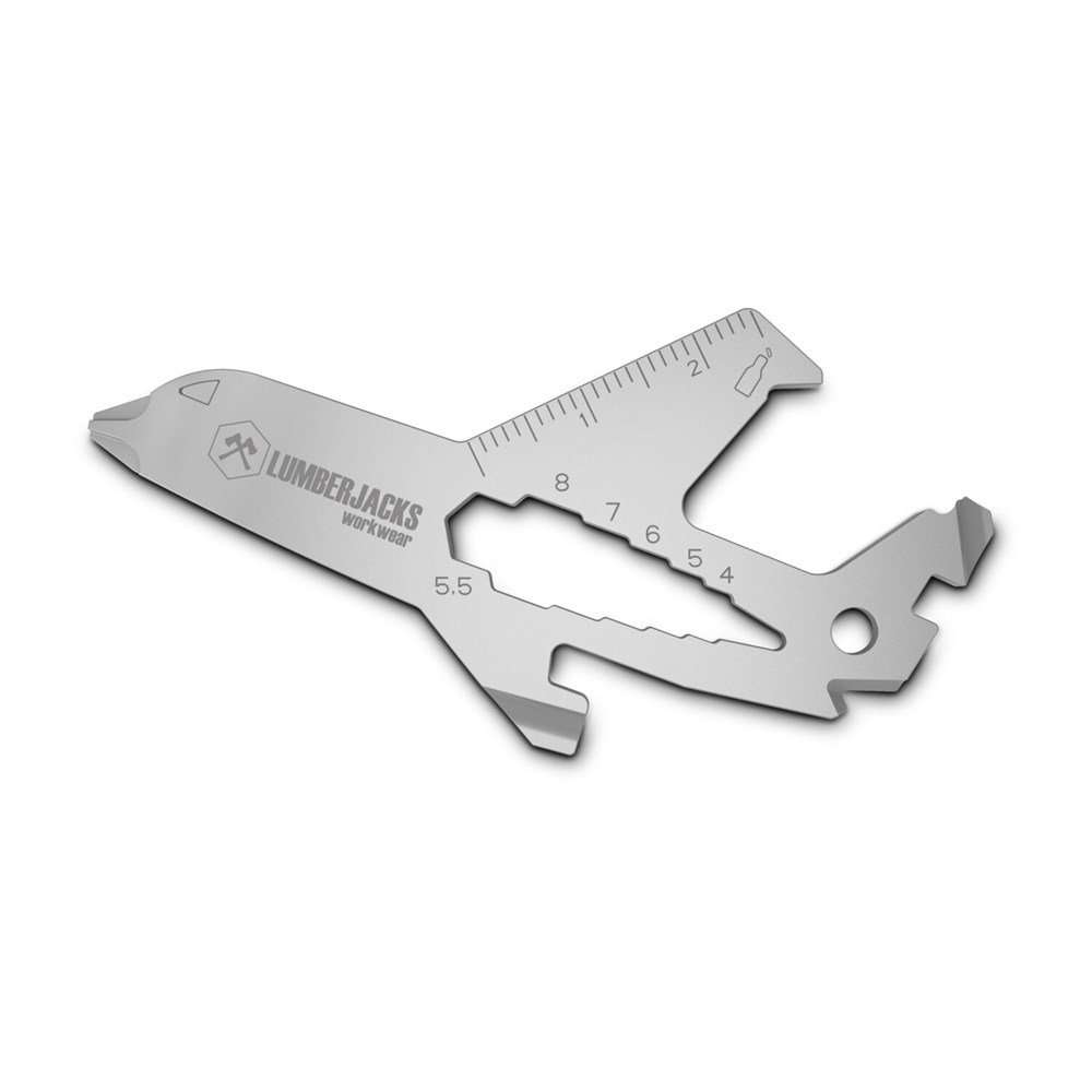 Geschenkartikel: ROMINOX® Key Tool Airplane / Flugzeug (18 Funktionen) im Motiv-Mäppchen Merry Christmas