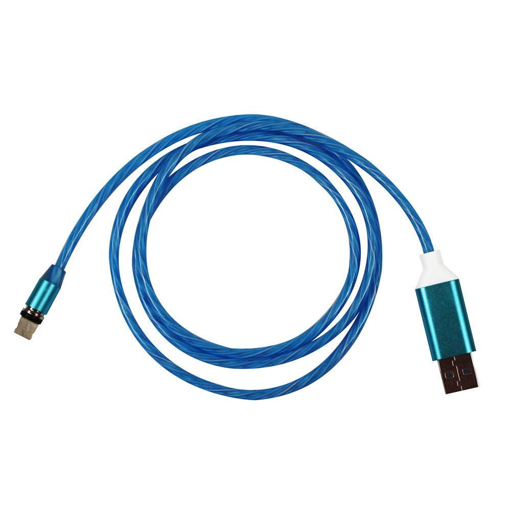 Ladekabel "LEDflow Magnetic" blau