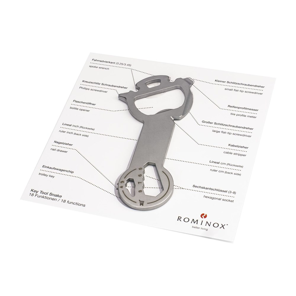 Geschenkartikel: ROMINOX® Key Tool Snake (18 Funktionen) im Motiv-Mäppchen Frohe Weihnachten