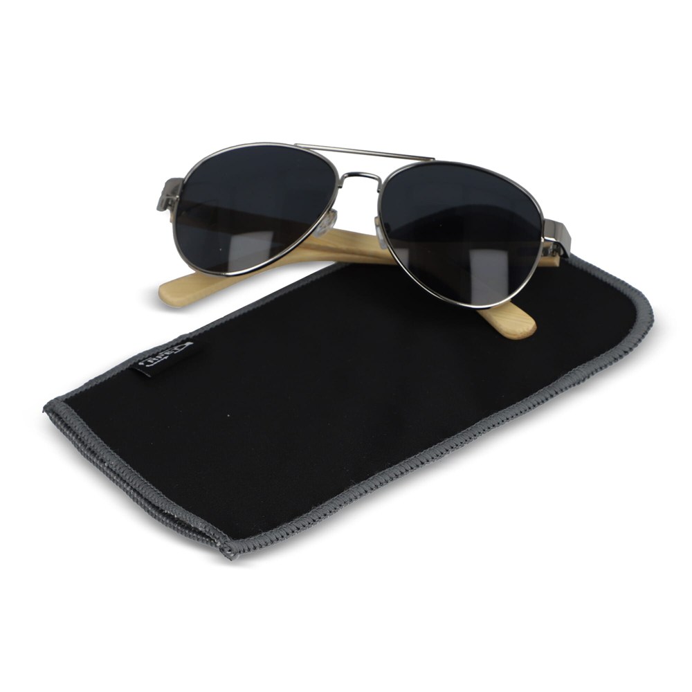 R-PET Sublimation Mikrofaserbrillenetui - Schwarz