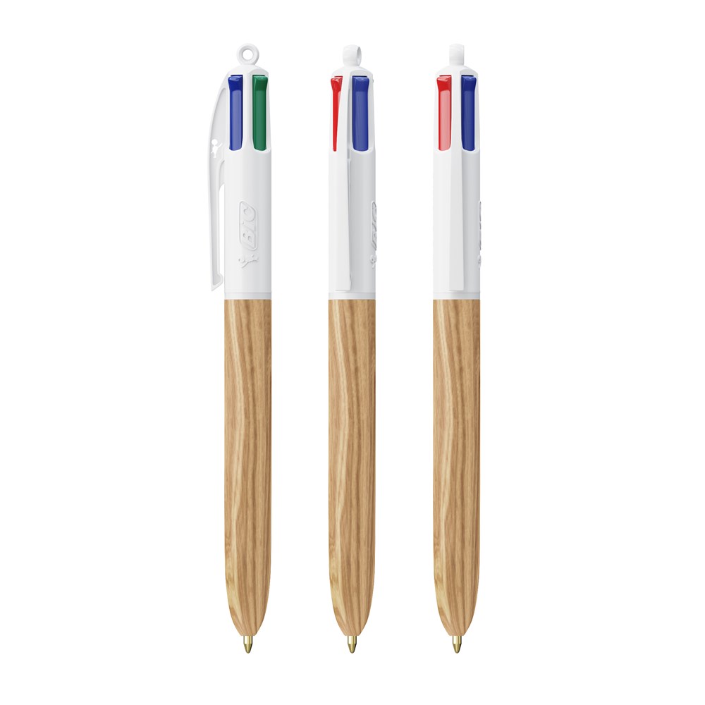 BIC® 4 Colours Wood Style