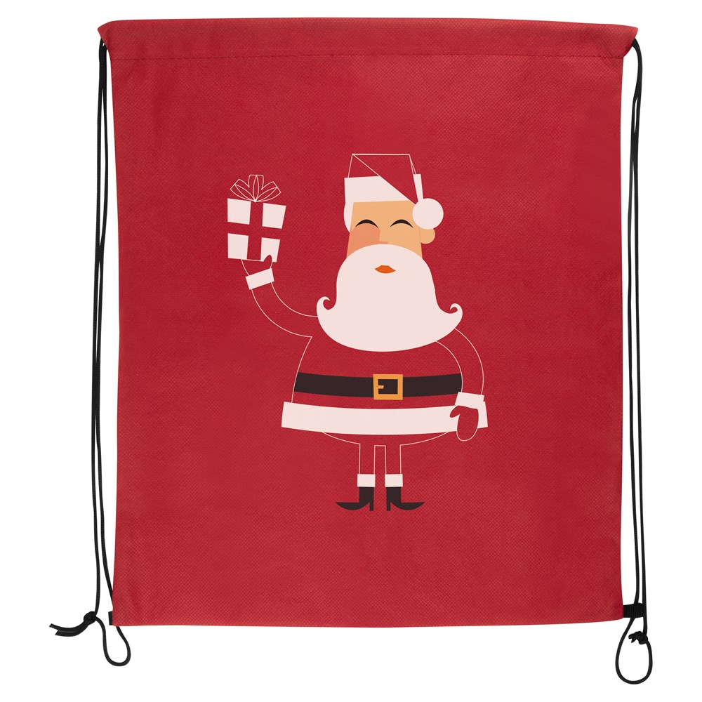 Gymbag aus Non Woven mit Weihnachtsmotiv