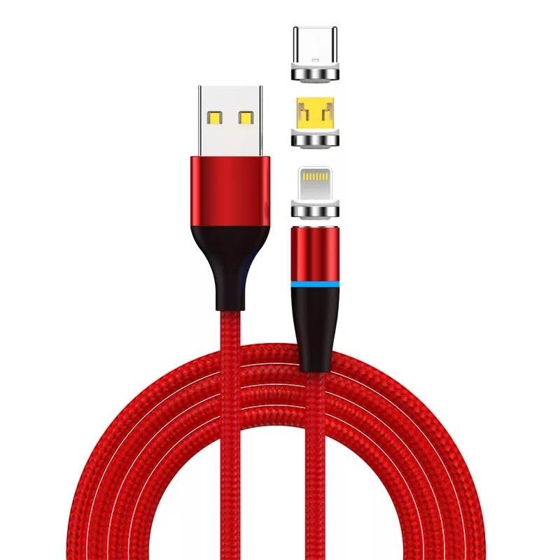 3 in1 Cable "Magnetic Data" rot