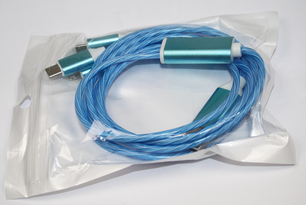 LEDflow Cable "3in1“ blau