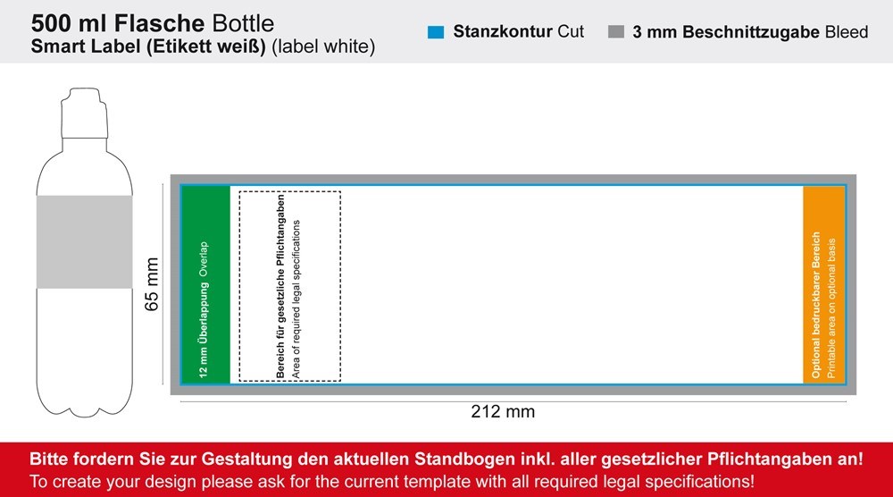 Tafelwasser, 500 ml, spritzig (Flasche Budget, pfandfrei, Export)