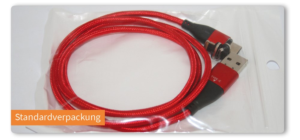 3 in1 Cable "Magnetic Data Highspeed" rot