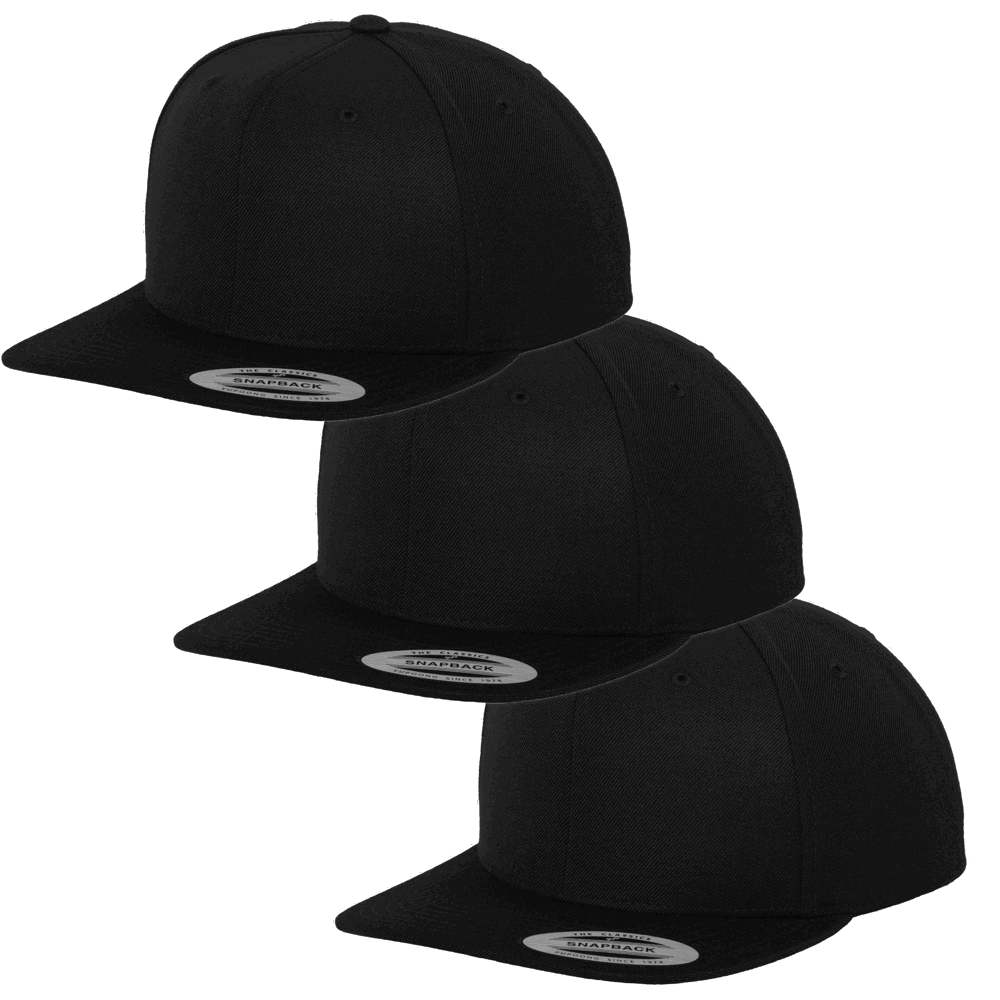 Classic Snapback, 3-Pack - black/black/black