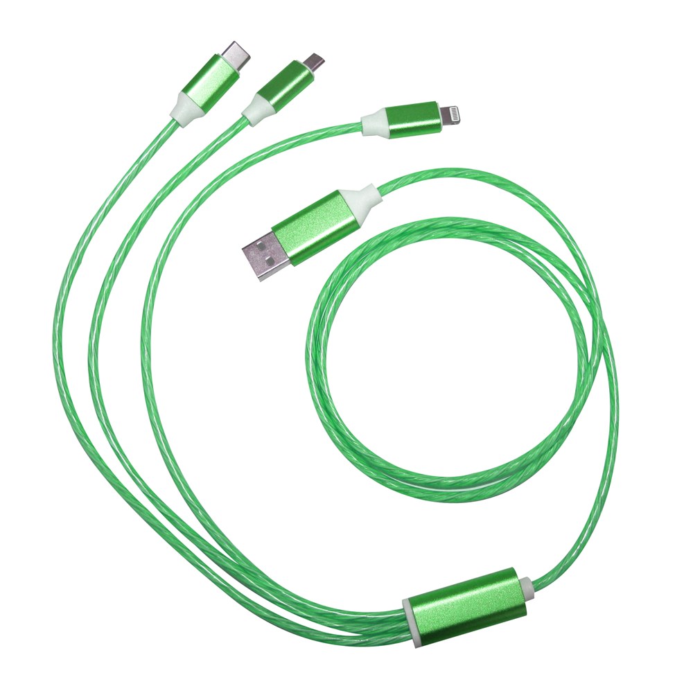 LEDflow Cable "3in1“ grün