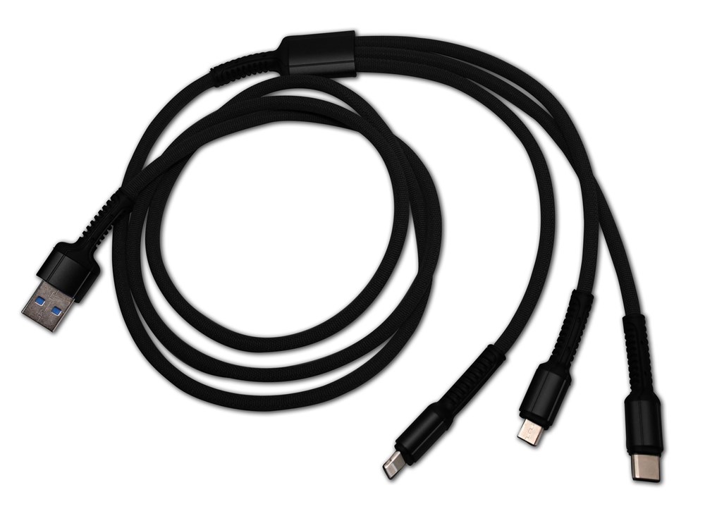 3in1 Cable "Flex" schwarz