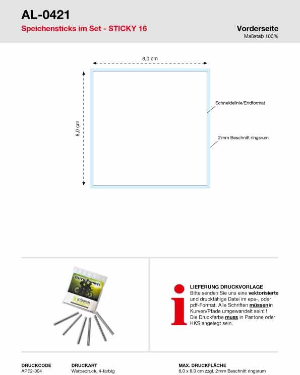Allflash Speichensticks Sticky im 16er Set | All In