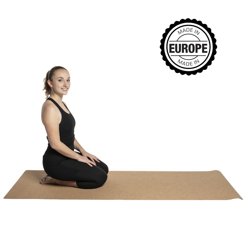 Yogamatte Kork natur + Naturlatex - "Made in Europe"