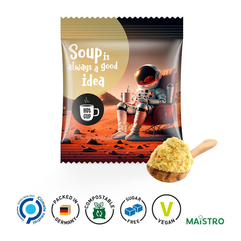 Minitüte, 10 g, kompostierbare Folie weiß, Maistro Meine klare Suppe