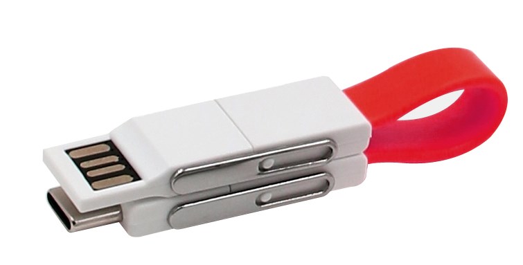 Lade- und Datenkabel "4in1 OTG Cable" rot