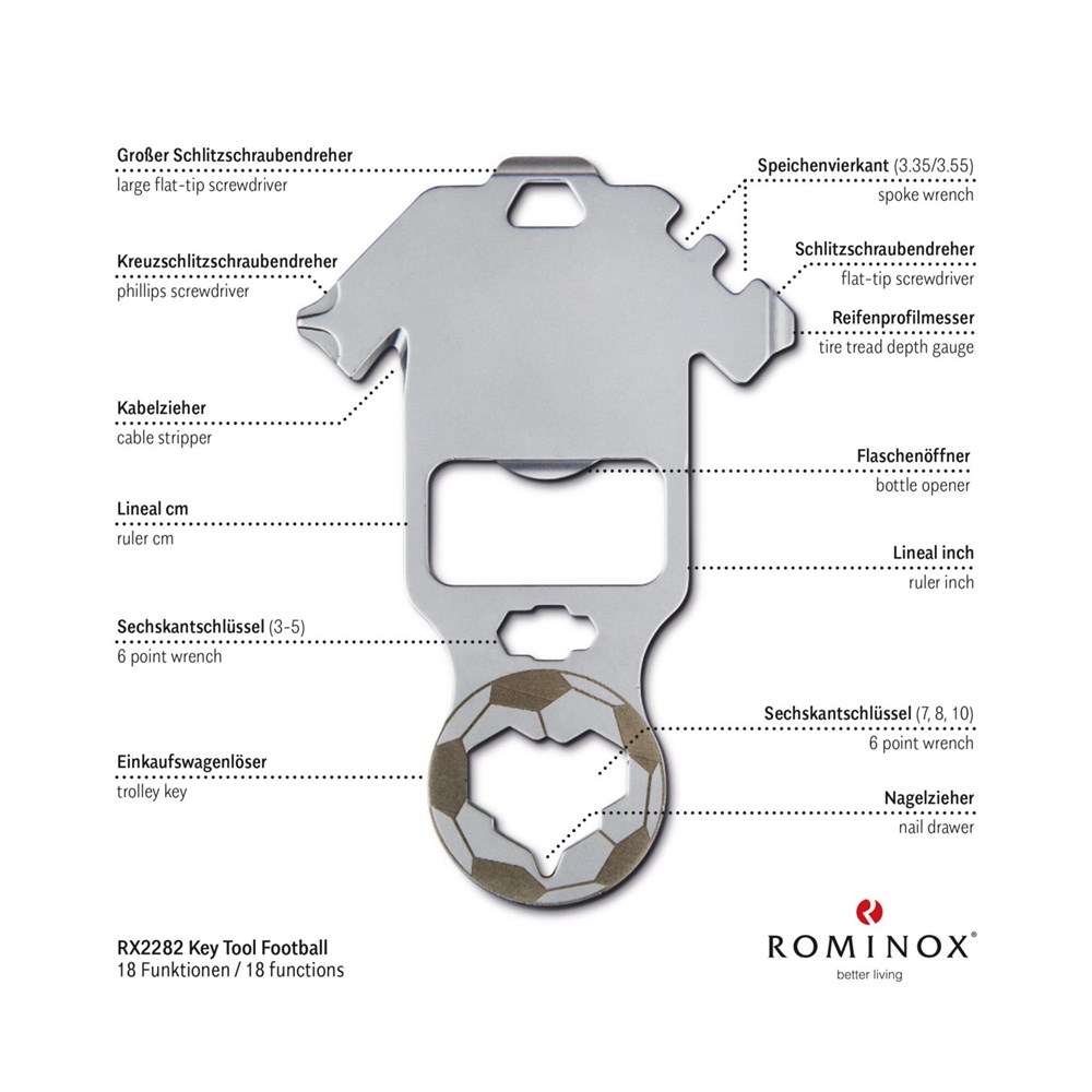 ROMINOX® Key Tool // Football - 18 Funktionen (Fußball)