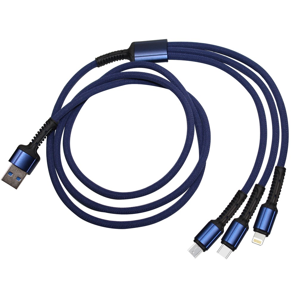 3in1 Cable "Flex" blau