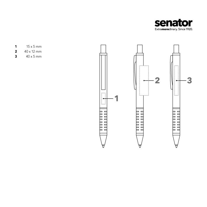 senator® Star Tec Steel  Druckkugelschreiber, silber