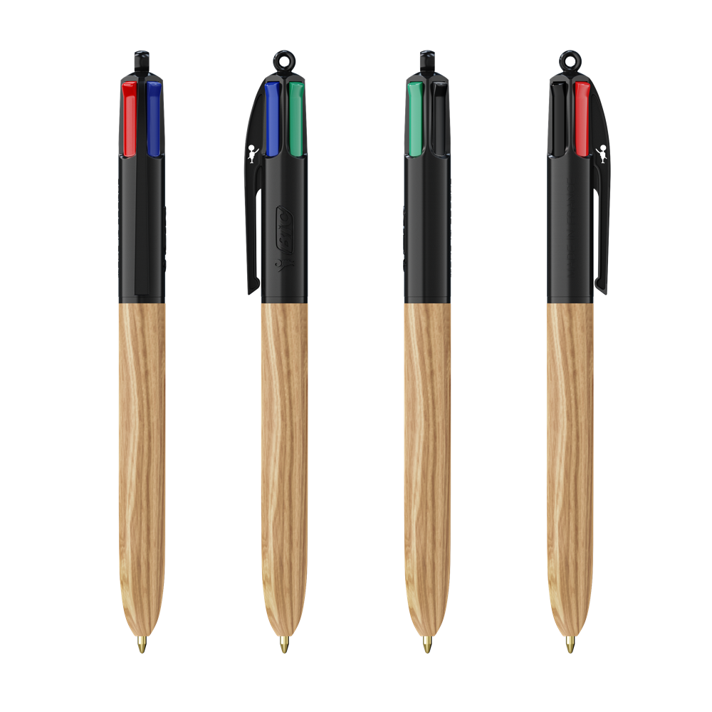 BIC® 4 Colours Wood Style