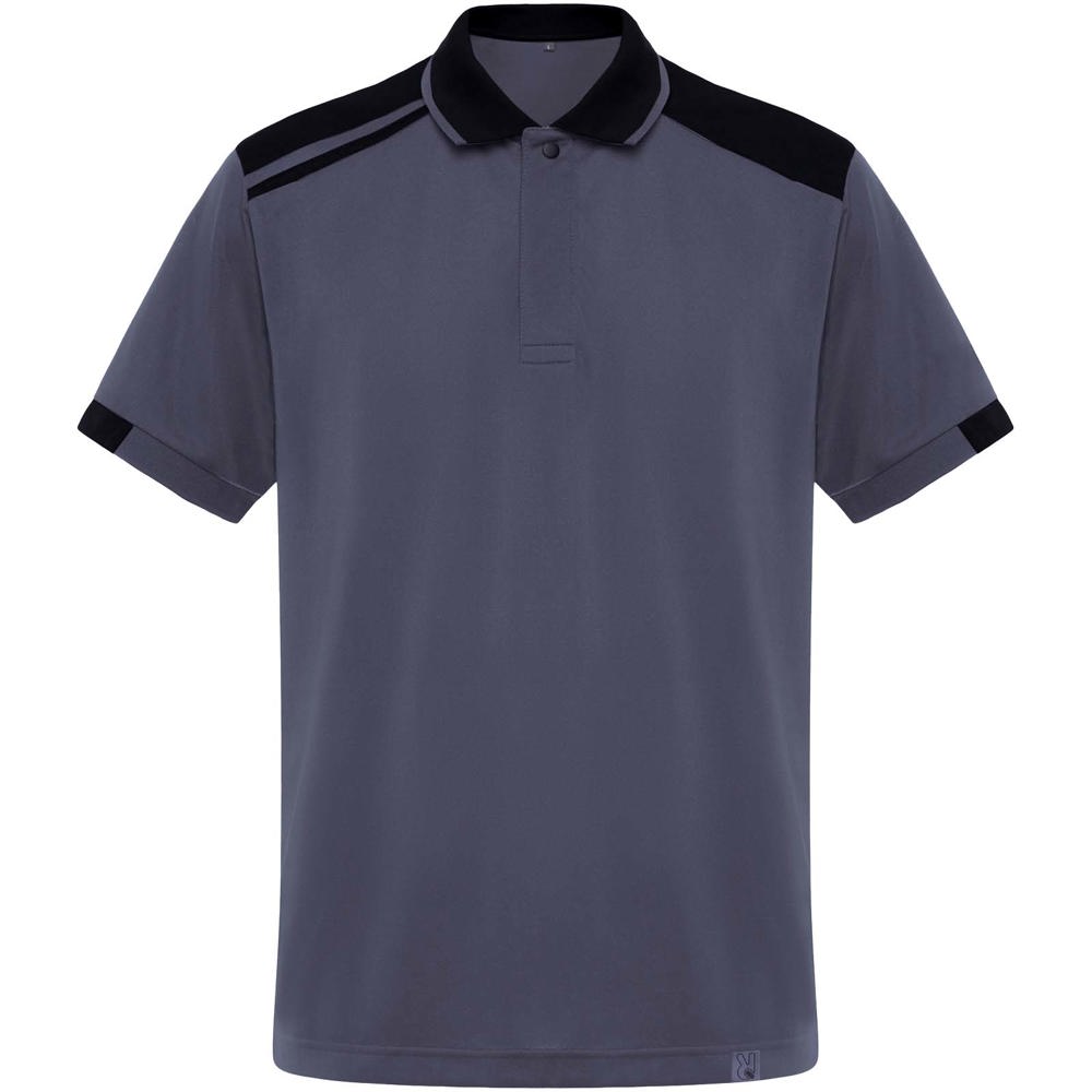 Samurai Kurzärmeliges Poloshirt mit antibakterieller Wirkung, 160 g/m2, unisex - blei, schwarz