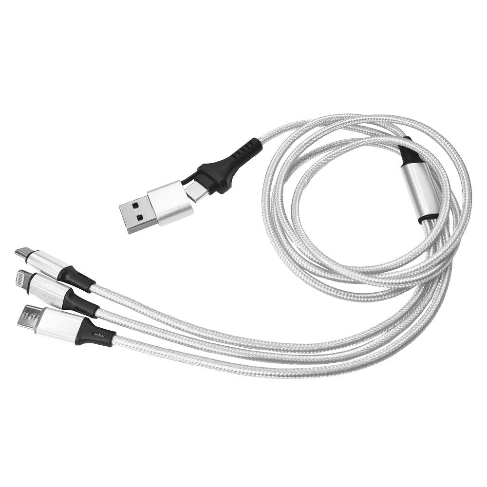 Ladekabel "C&A Cable Nylon" silber