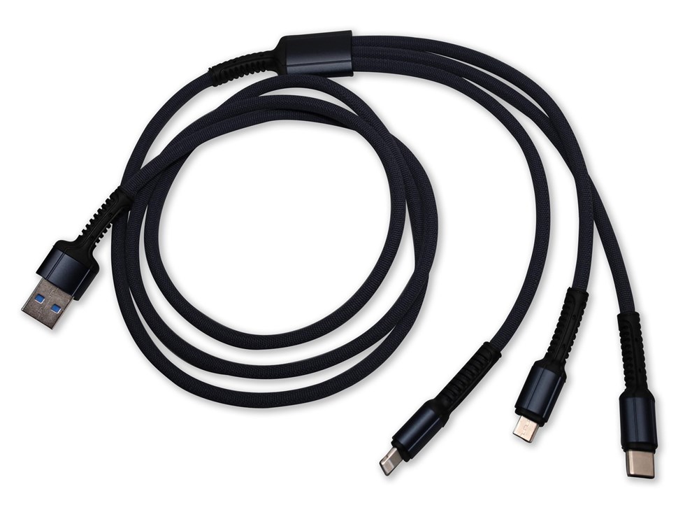 3in1 Cable "Flex" grau