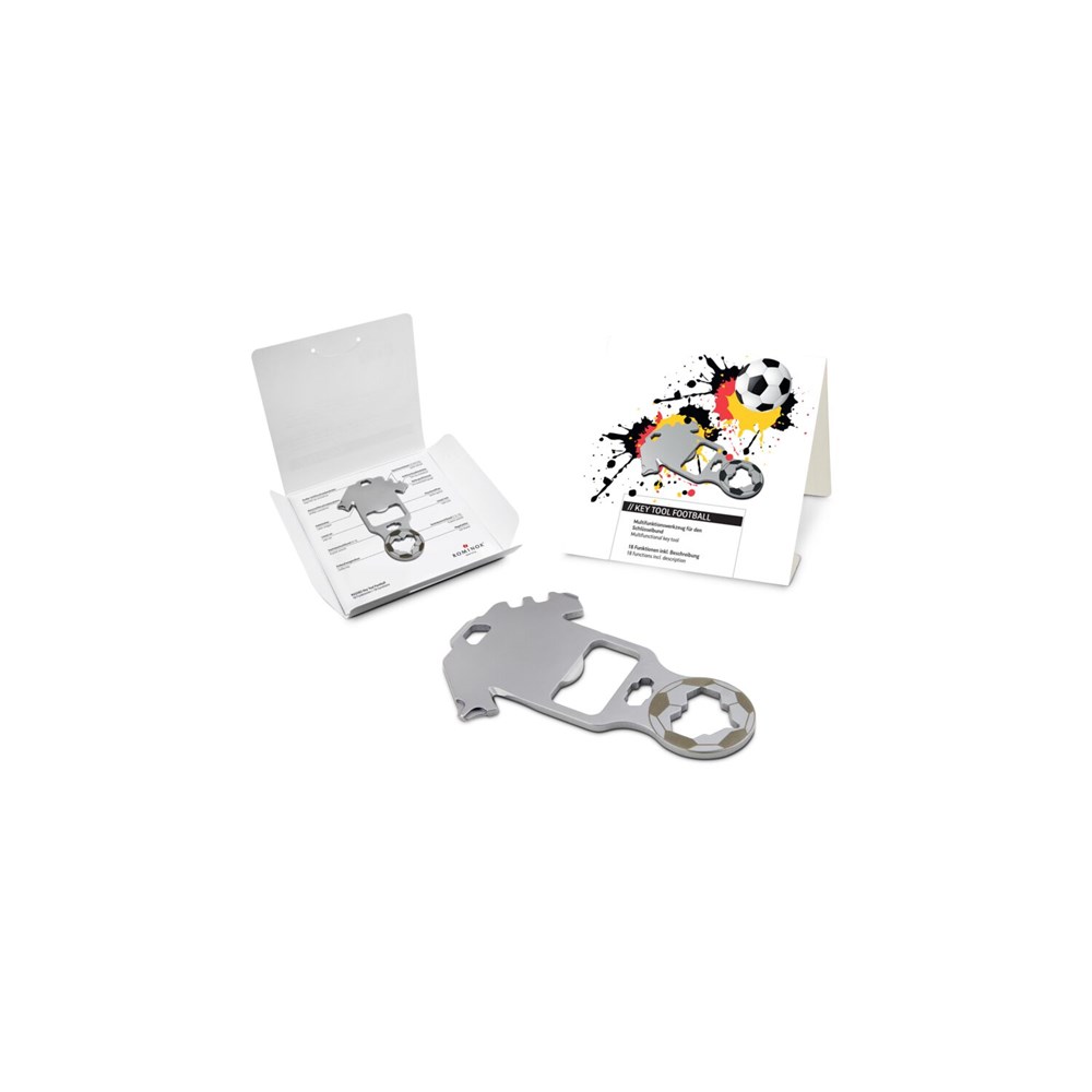 Geschenkartikel: ROMINOX® Key Tool Football / Fußball (18 Funktionen) im Motiv-Mäppchen Deutschland Fußballfan