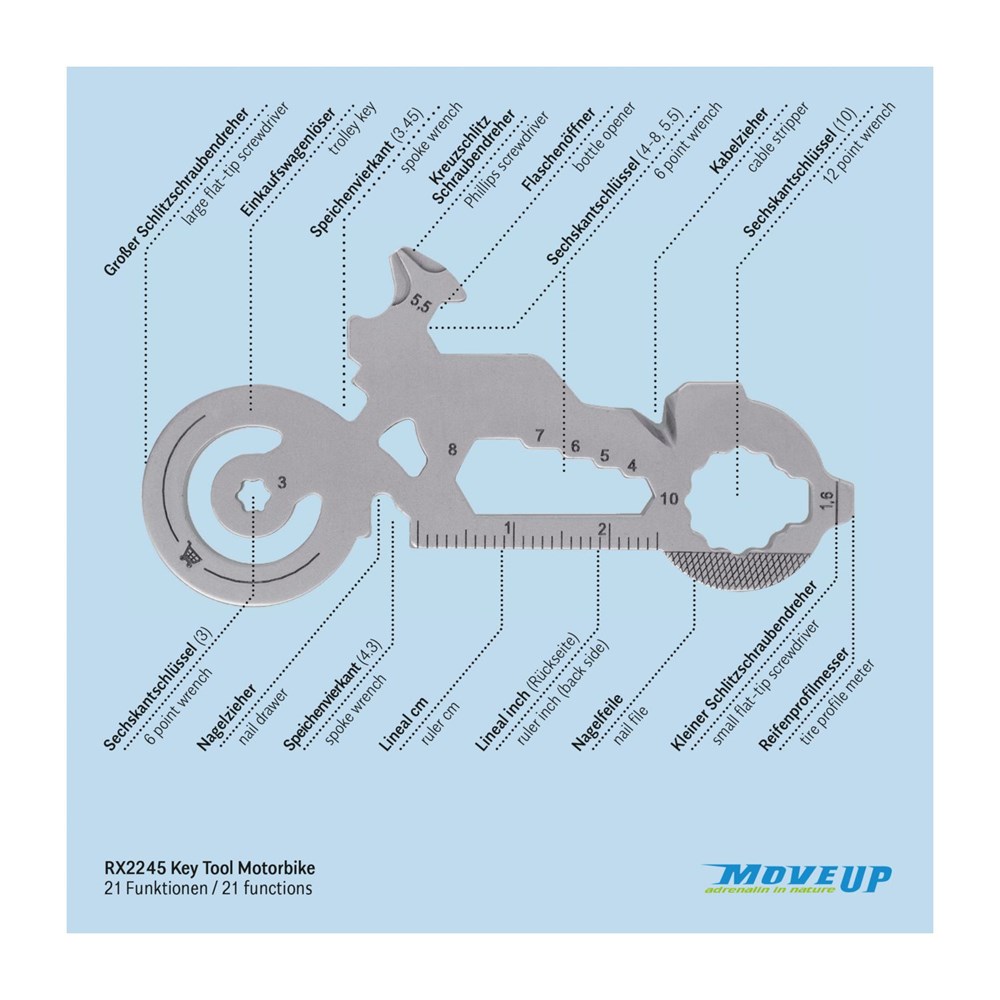 ROMINOX® Key Tool // Motorbike - 21 features (Motorrad)