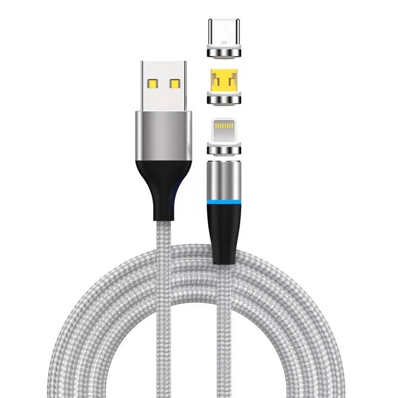 3 in1 Cable "Magnetic Data" silber