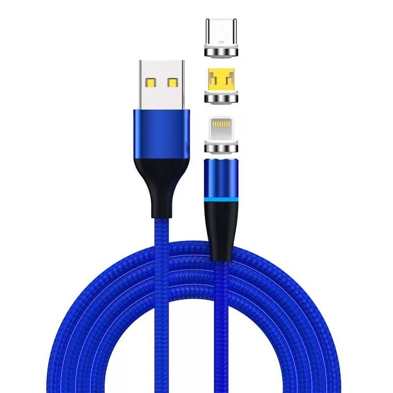 3 in1 Cable "Magnetic Data" blau