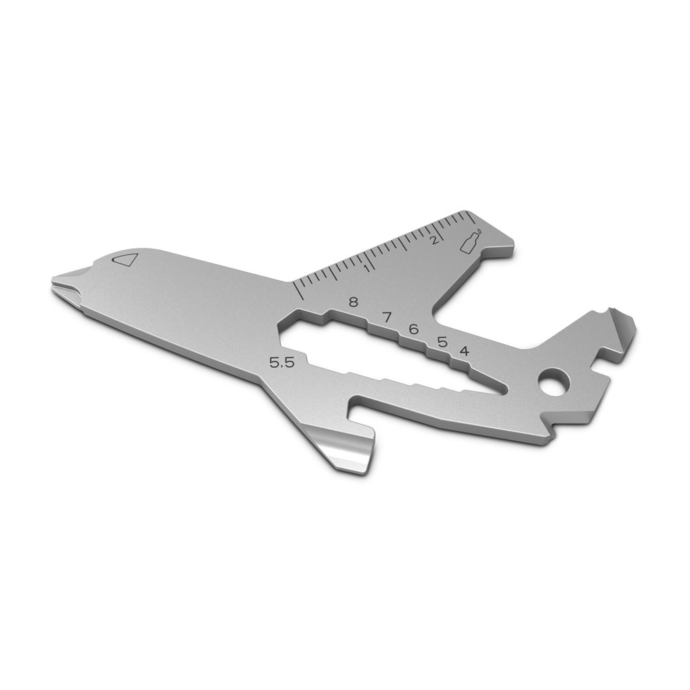 Geschenkartikel: ROMINOX® Key Tool Airplane / Flugzeug (18 Funktionen) im Motiv-Mäppchen Merry Christmas