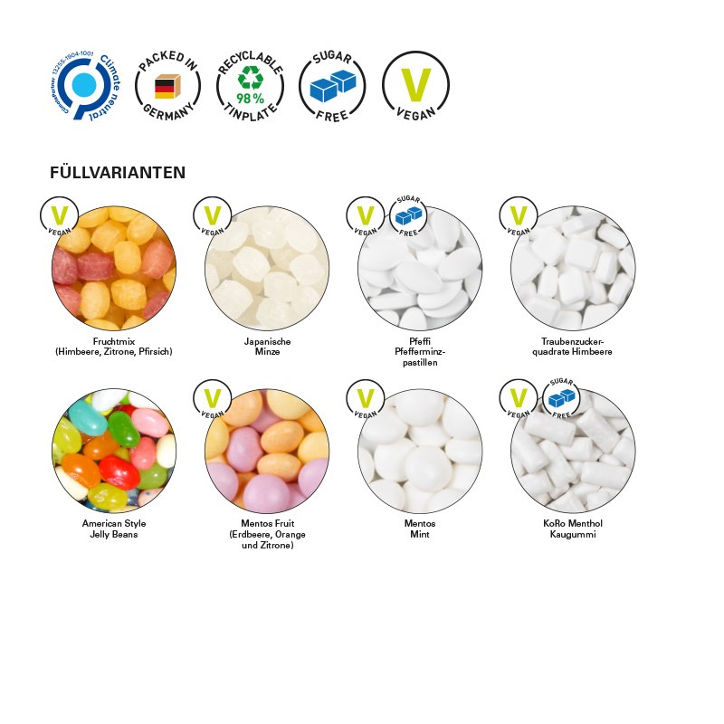 Dose Quadratisch, Mentos Kaudragees Fruit