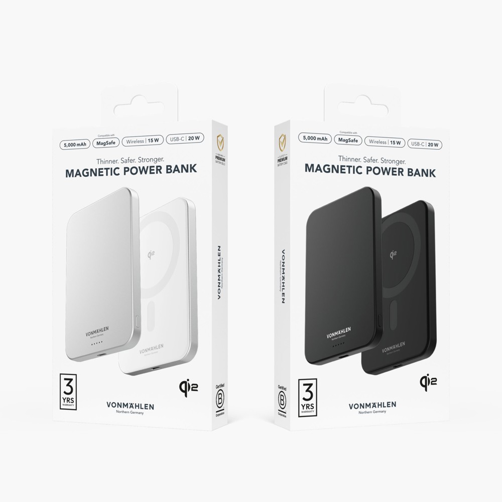 Evergreen Mag 5000 - Die magnetische Powerbank für den ganzen Tag - Weiß