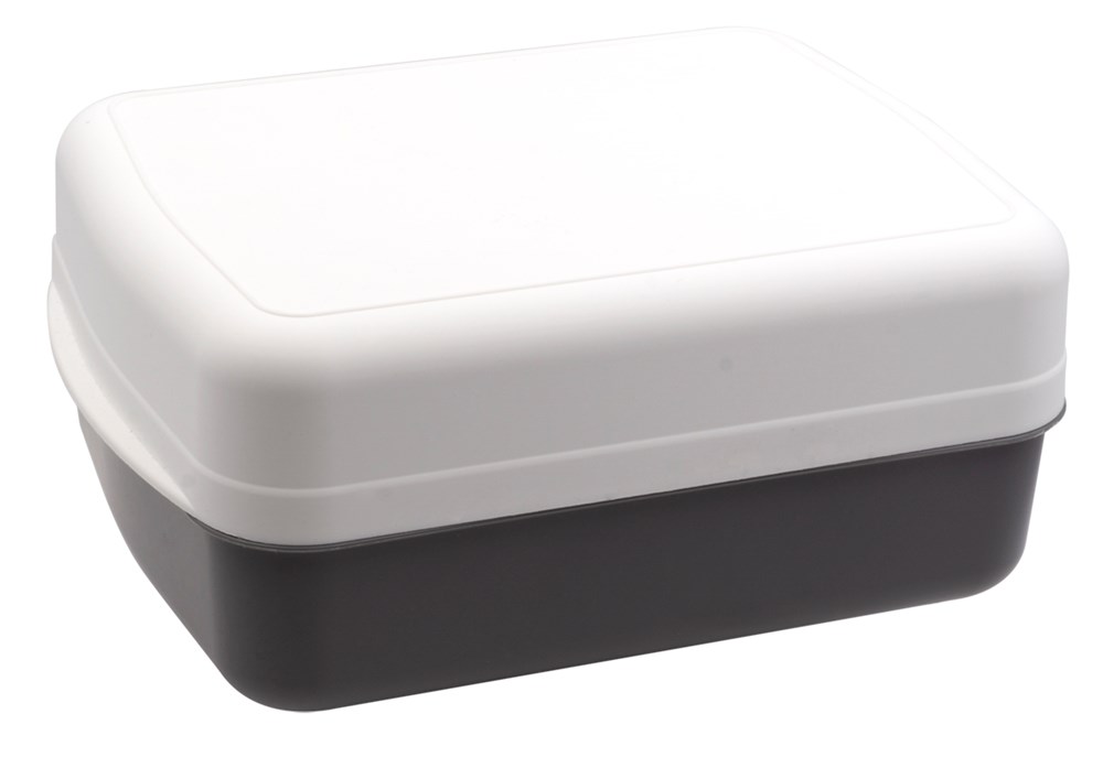 BIO-Snack-Box "Lunch" in weiß/grau inkl. In-Mould Label