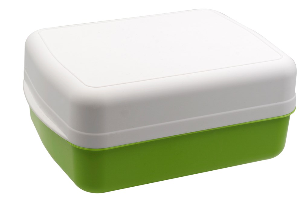 BIO-Snack-Box "Lunch" in weiß/grün inkl. In-Mould Label