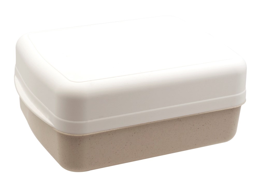 BIO-Snack-Box "Lunch" in weiß/eco-cream inkl. In-Mould Label
