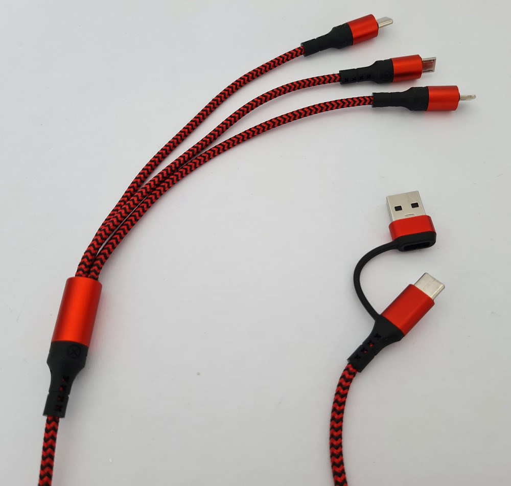 USB-C&A Ladekabel "Flat" schwarz