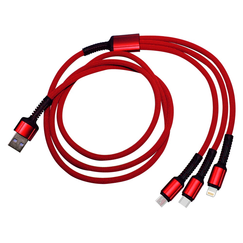 3in1 Cable "Flex" rot